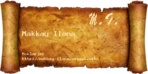 Makkay Ilona névjegykártya